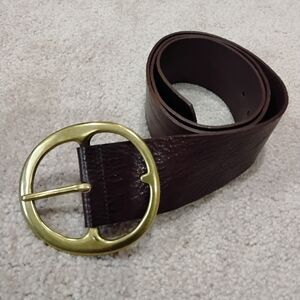 Belt Shak Brown Pebbled Leather Belt